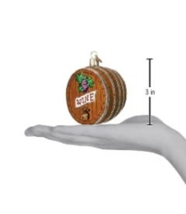 OLD WORLD CHRISTMAS Wine Barrel  Ornament