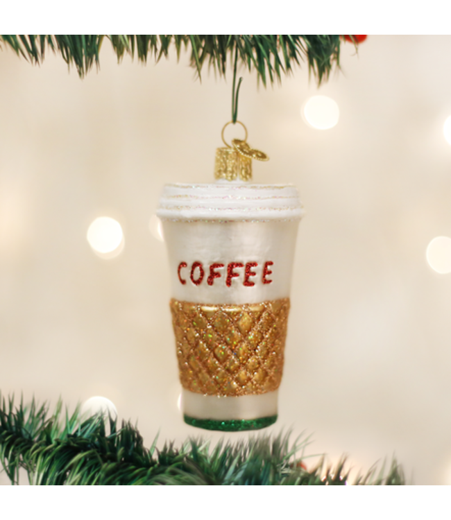 OLD WORLD CHRISTMAS Coffee To Go Ornament