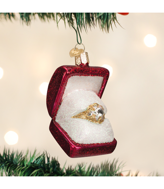 OLD WORLD CHRISTMAS Ring In Box Ornament