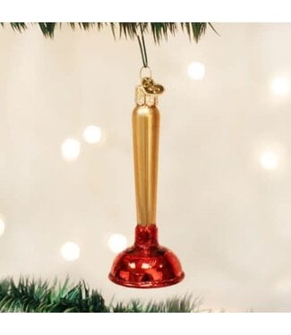 OLD WORLD CHRISTMAS Toilet Plunger Ornament