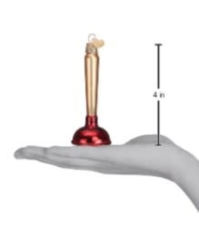OLD WORLD CHRISTMAS Toilet Plunger Ornament