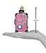 OLD WORLD CHRISTMAS Pink Rolling Suitcase Ornament