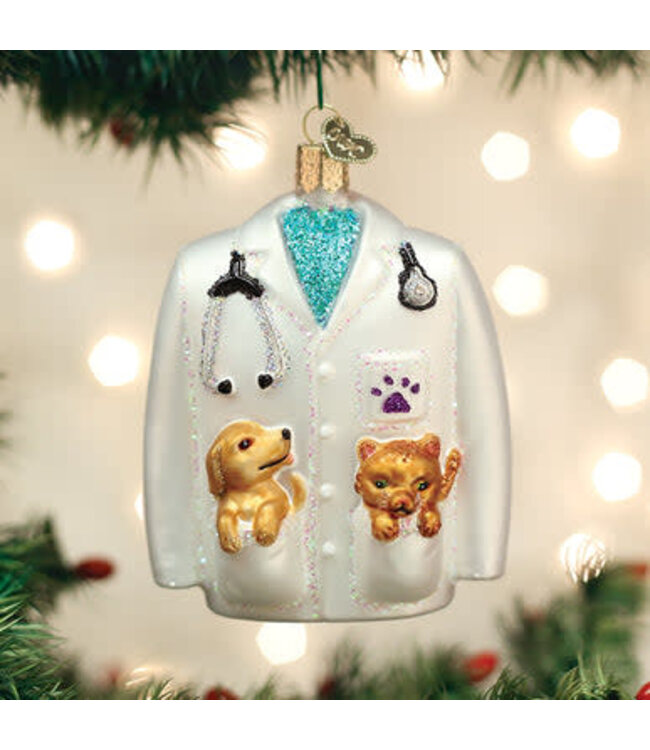 OLD WORLD CHRISTMAS Veterinarian's Coat Ornament