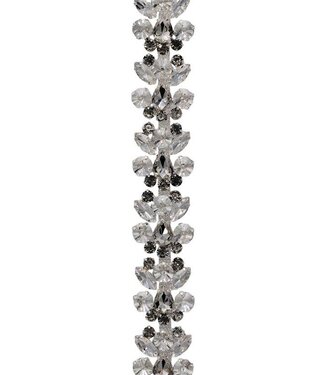 36” Crystal Chain With Hooks, Clear