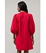 Victoria Shift Split Neck Mini Dress