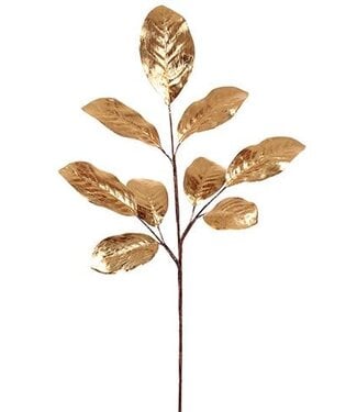 33" Magnolia Leaf Spray  Gold