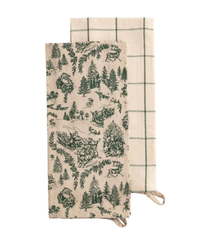 White Christmas Patterned Towel Sets