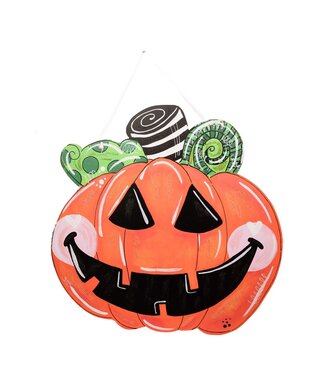 THE ROUND TOP COLLECTION Jack O Lantern PVC Door Hanger
