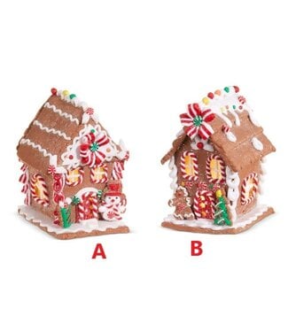 5.5" Lighted Gingerbread House - Sold Individually
