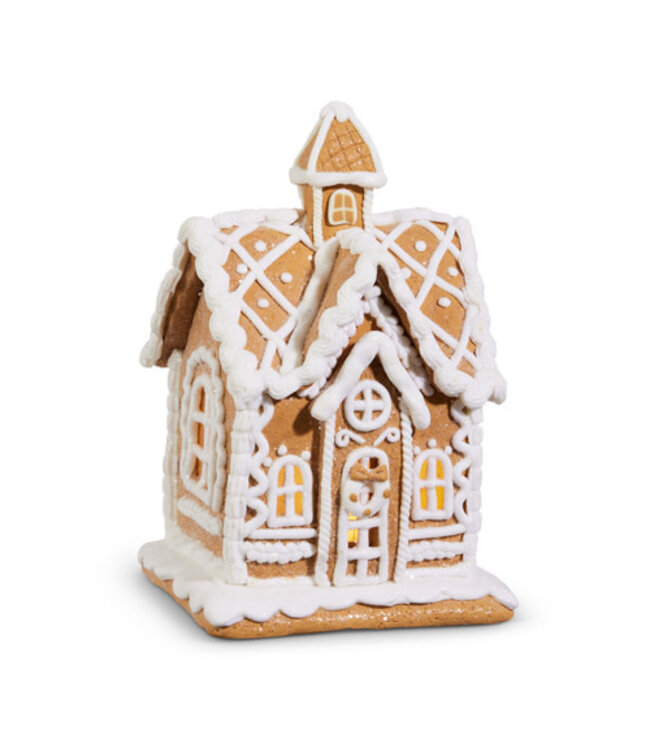 7.75" Lighted Gingerbread House