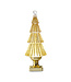 Lighted Flat Tree with Gold Swirling Glitter