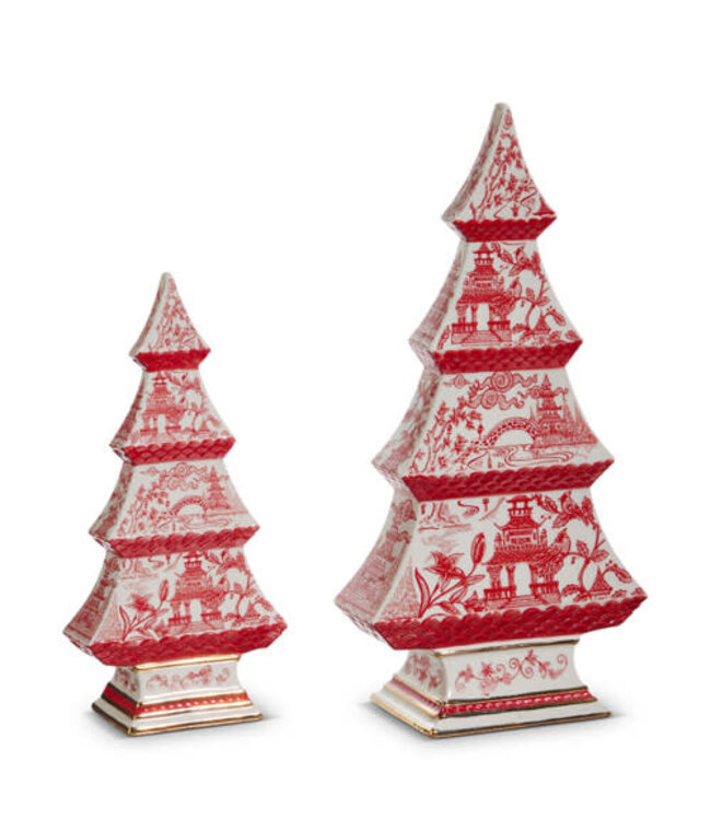 Red Chinoiserie Tree - Sold Individually