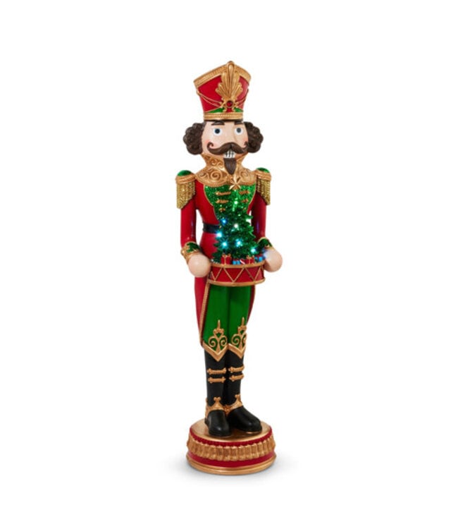 48" Lighted Traditional Nutcracker with Tree