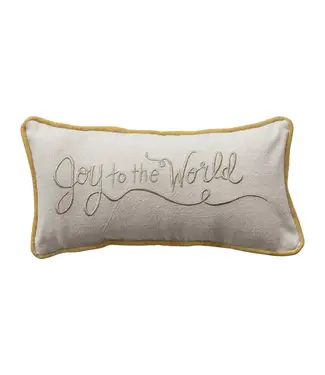 Cotton Slub Lumbar Pillow,"Joy to the World"