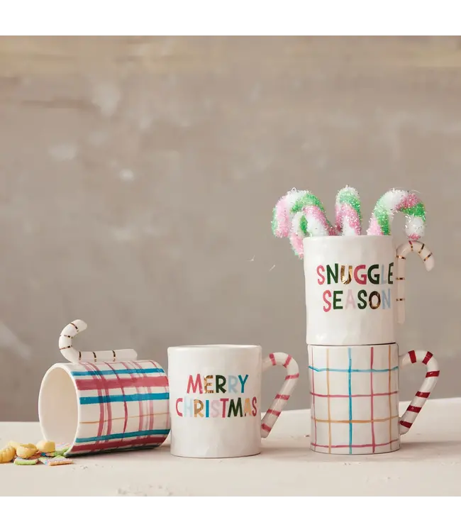 Stoneware Mug With Gold Electroplatin - Sold Individually