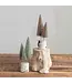 Plastic Bottle Brush Trees Wood Base