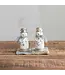 Resin Snowman w Scarf & Sign - Sold Individually