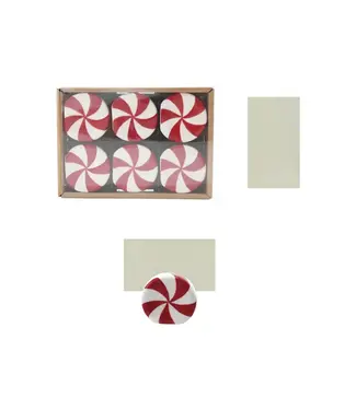 Stoneware Candy Shaped Place Card/Photo Holder - Sold as Set