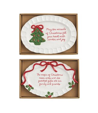 Whimsical Christmas Sentiment Plates