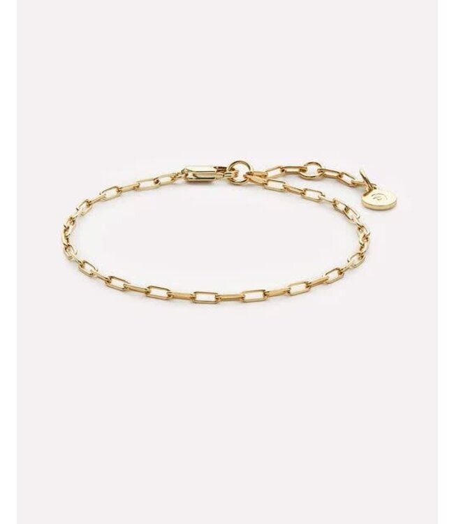 Poetry Slim Link Gold Chain Bracelet