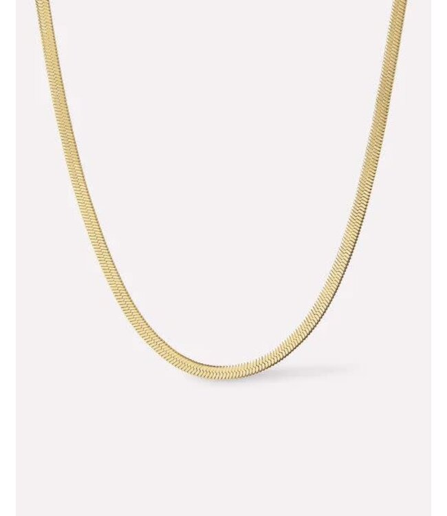 Ina Herringbone Gold Chain Necklace