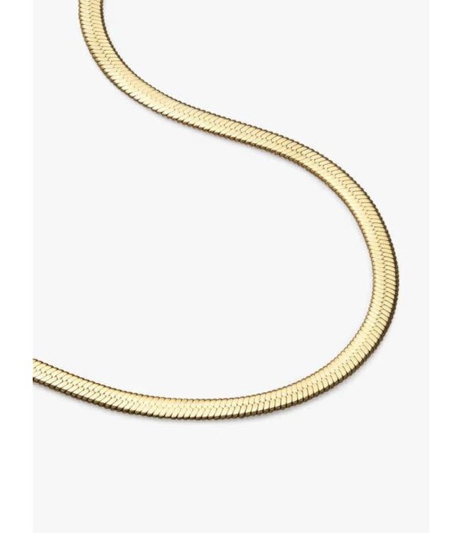 Ina Herringbone Gold Chain Necklace