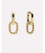 Ash Double Hoop Gold Earrings