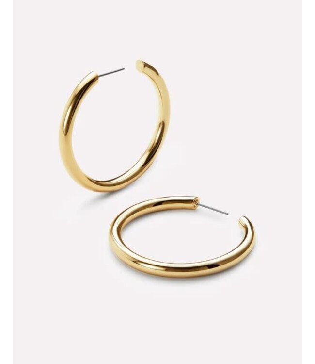 Tia Medium Gold Hoop Earrings