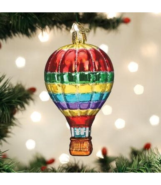 OLD WORLD CHRISTMAS Vibrant Hot Air Balloon Ornament