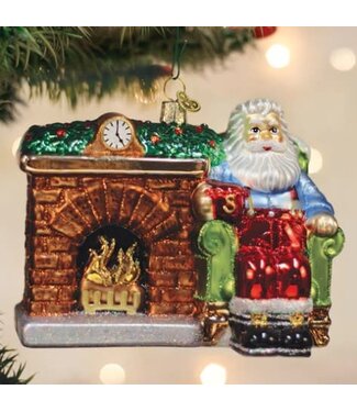 OLD WORLD CHRISTMAS Santa At Hearth Ornament