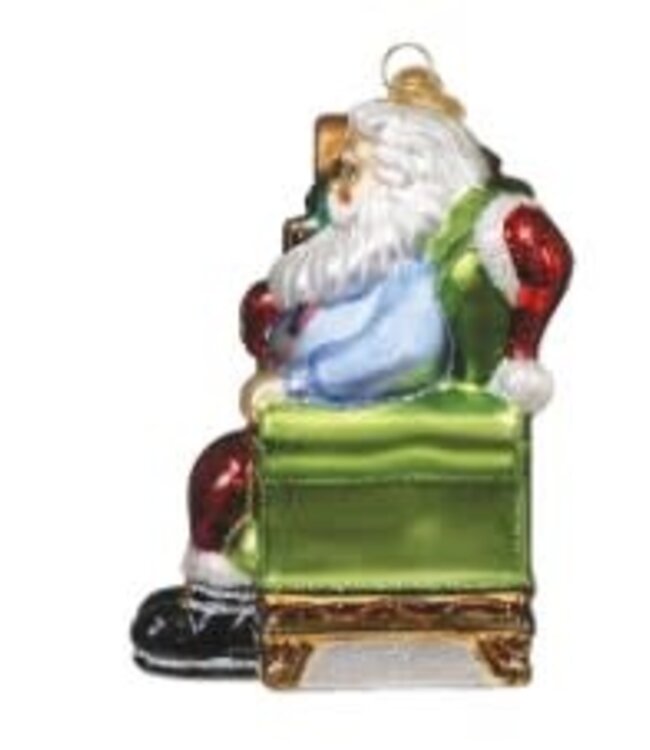 OLD WORLD CHRISTMAS Santa At Hearth Ornament