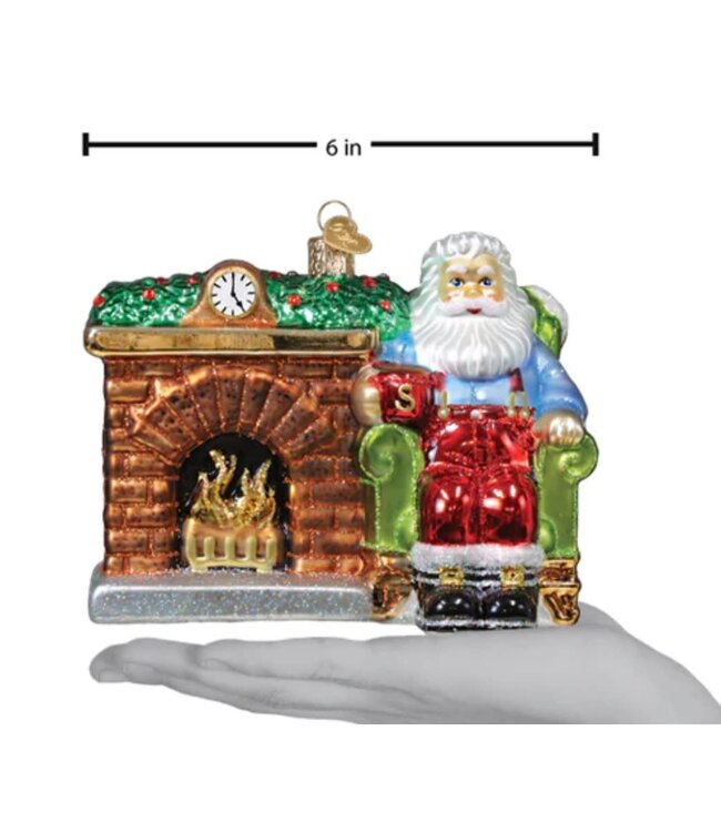 OLD WORLD CHRISTMAS Santa At Hearth Ornament