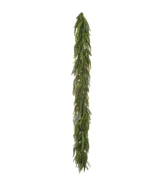 6' Soft PE Cedar Mixed Pine Garland Green
