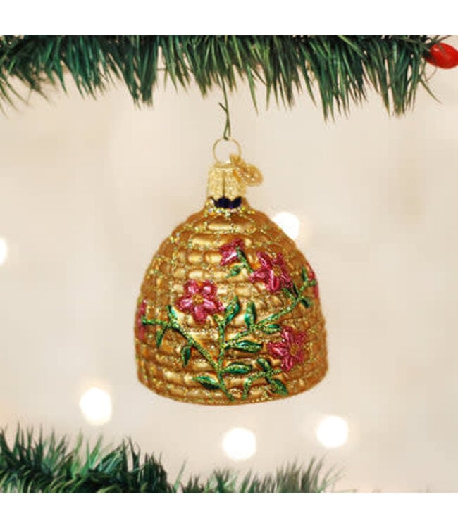 OLD WORLD CHRISTMAS Bee Skep Ornament