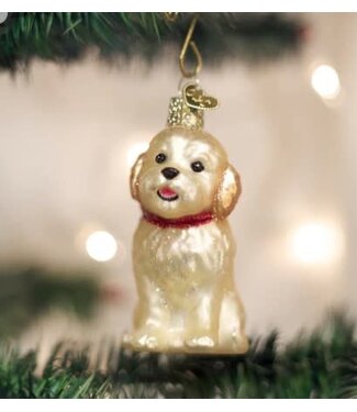OLD WORLD CHRISTMAS Cockapoo Puppy Ornament
