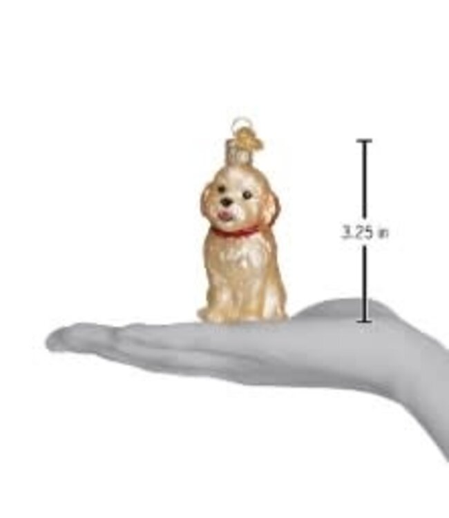 OLD WORLD CHRISTMAS Cockapoo Puppy Ornament