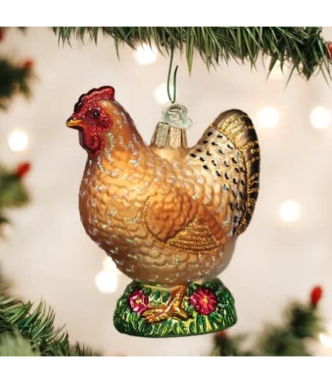 OLD WORLD CHRISTMAS Spring Chicken Christmas Ornament