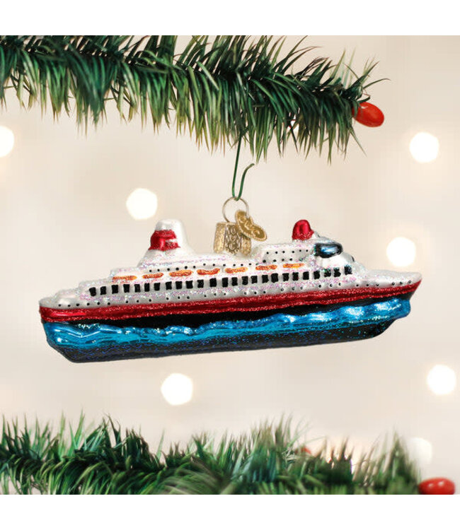 OLD WORLD CHRISTMAS Cruise Ship Ornament