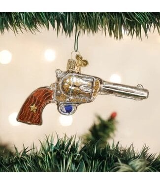 OLD WORLD CHRISTMAS Western Revolver Ornament