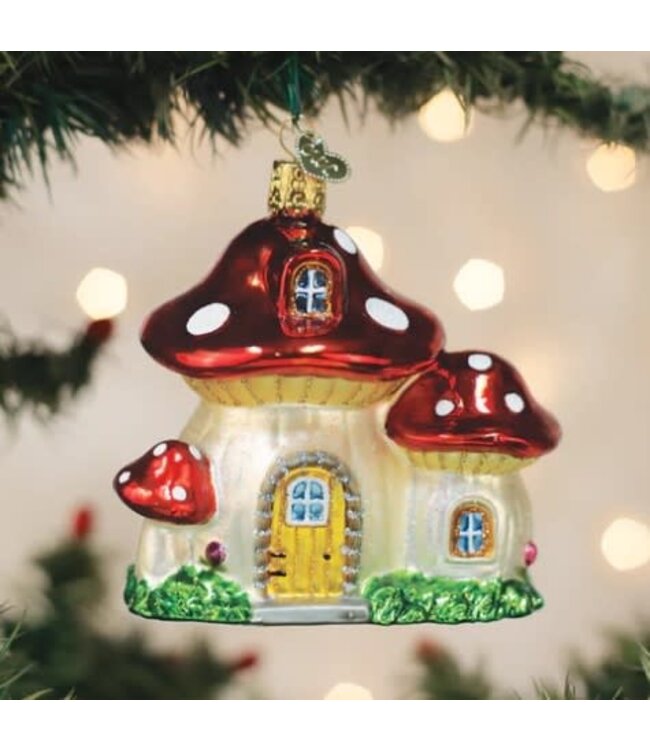 OLD WORLD CHRISTMAS Mushroom House Ornament