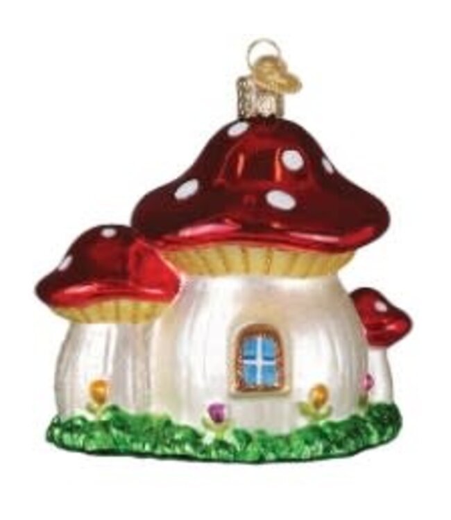 OLD WORLD CHRISTMAS Mushroom House Ornament