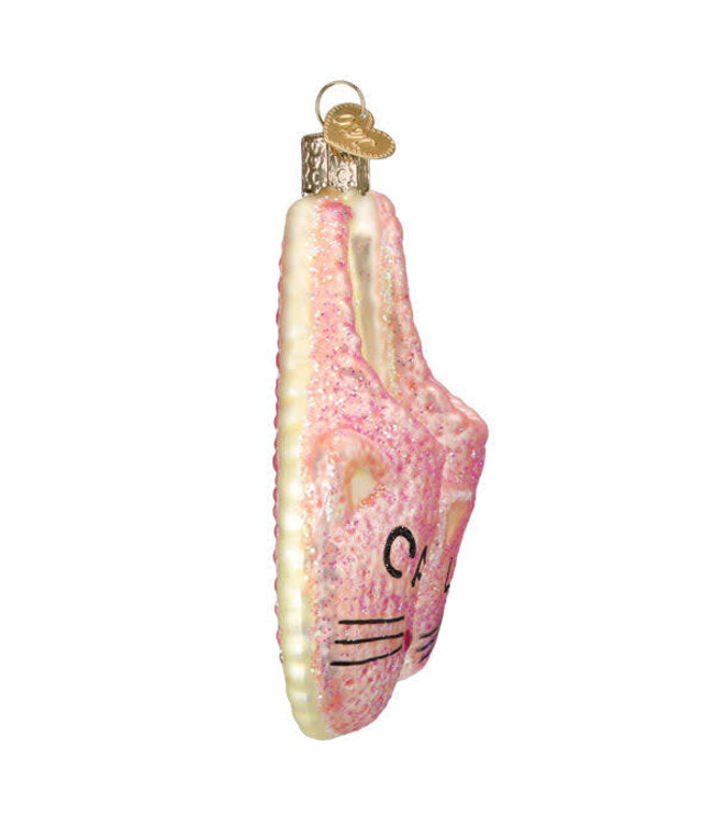 OLD WORLD CHRISTMAS Cat Lady Slippers Ornament