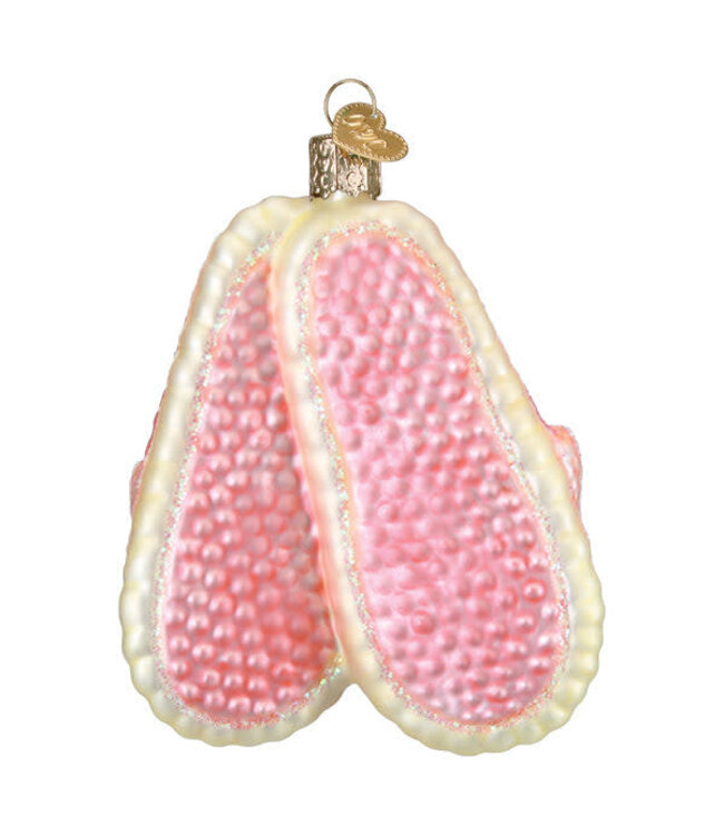 OLD WORLD CHRISTMAS Cat Lady Slippers Ornament