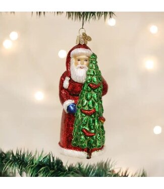 OLD WORLD CHRISTMAS Santa With Calling Birds Ornament