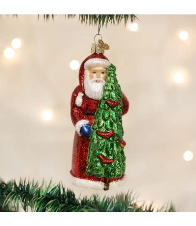 OLD WORLD CHRISTMAS Santa With Calling Birds Ornament
