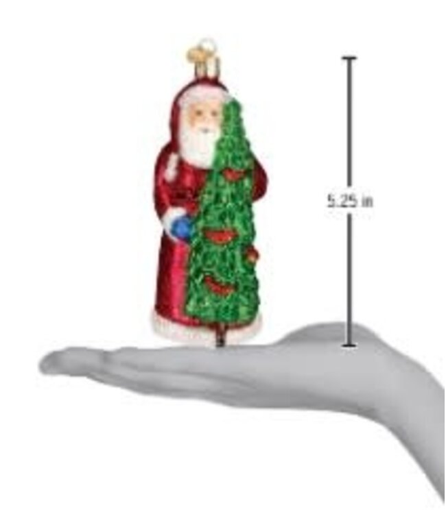 OLD WORLD CHRISTMAS Santa With Calling Birds Ornament