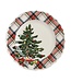 Christmas Tartan Rim Salad Plates