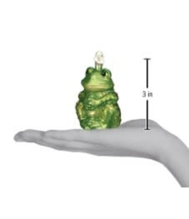 OLD WORLD CHRISTMAS Sitting Frog Ornament
