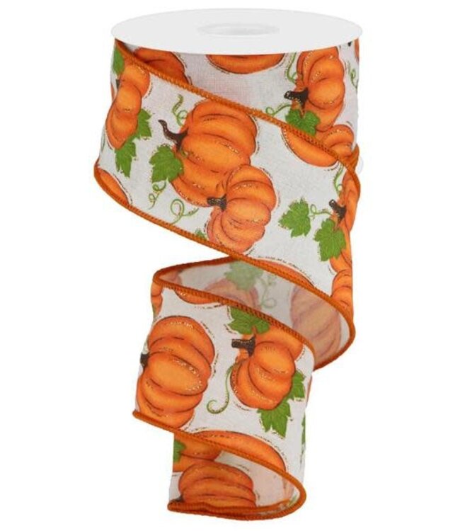 2.5" x 10yd Pumpkin Patch Ribbon