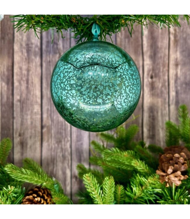 Mercury Glass Ornament Hand Blown Top
